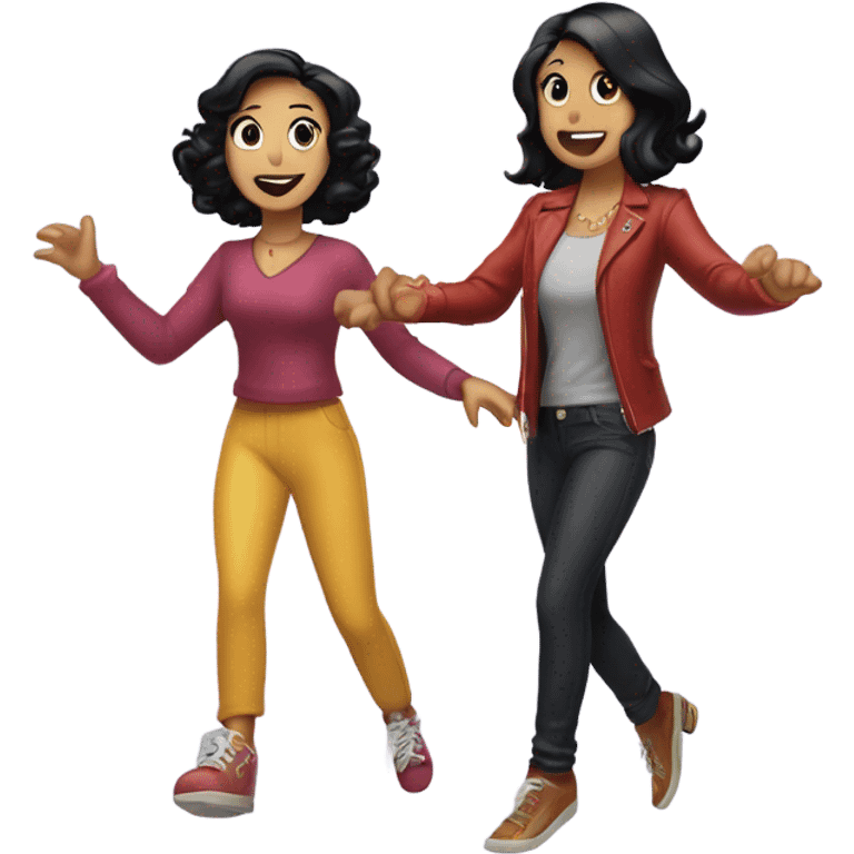 Two Veronicas from Archie dancing emoji