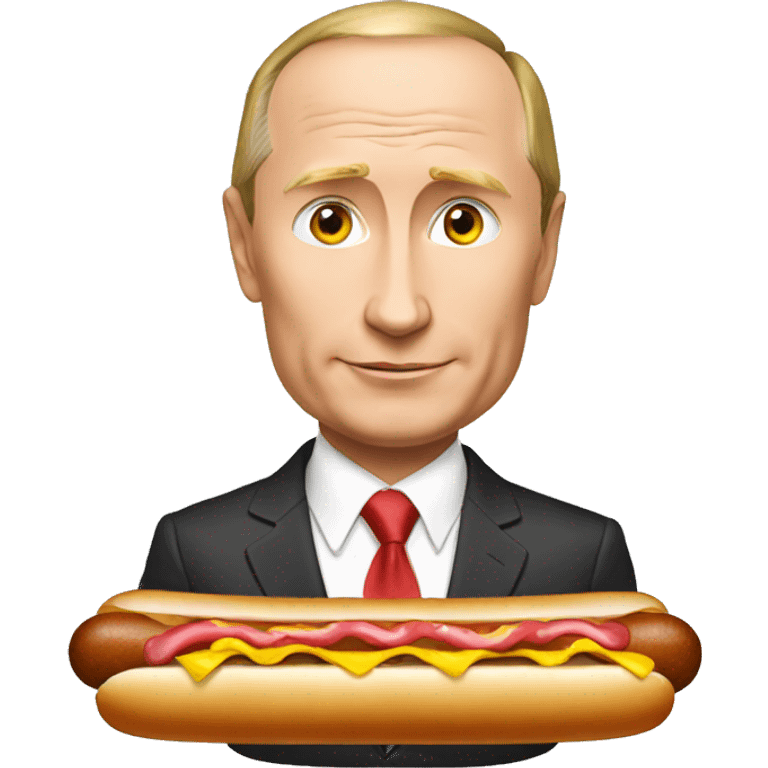 Putin and hot dog emoji