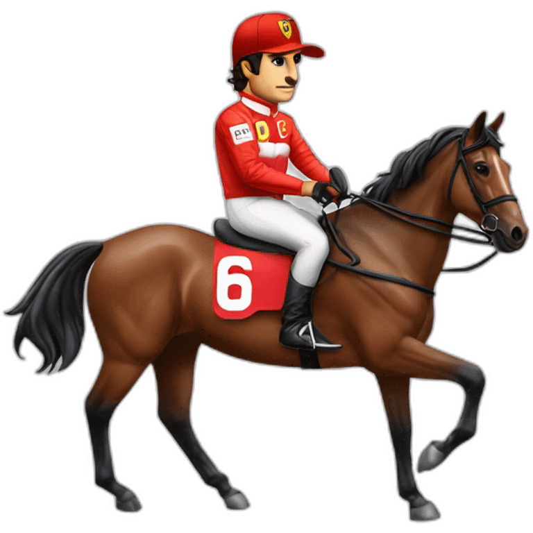 Carlos Sainz in a Ferrari horse emoji