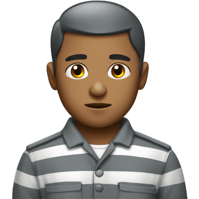 prisoner in prison uniform in Russia emoji