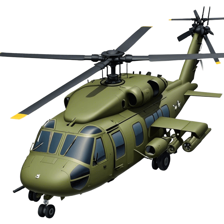 Sikorsky UH-60 Black Hawk - Sikorsky (Model Year: 2022) (Iconic colour: Olive green) emoji