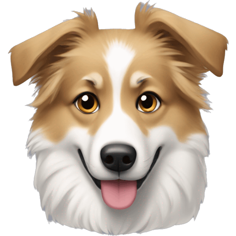 American Eskimo and Aussie Shepard mix emoji