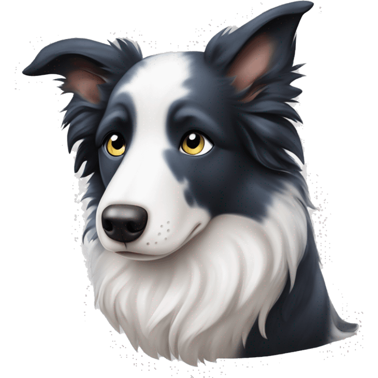 Blue eyes Seal merle Border collie sleeping emoji