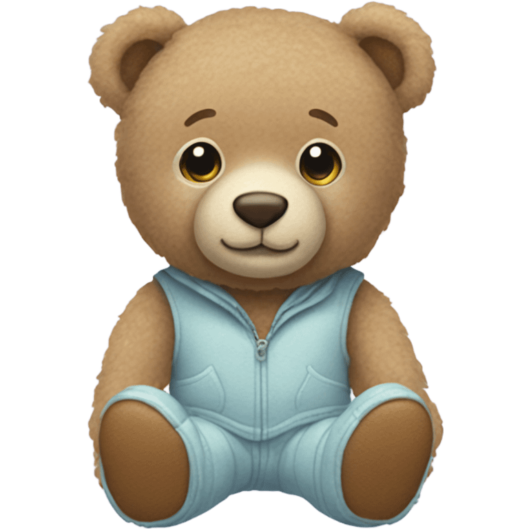 A pastel teddy bear wearing uggs emoji