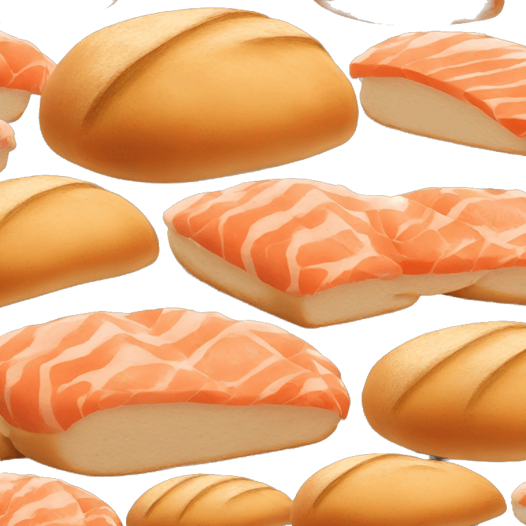 bread with salmon emoji