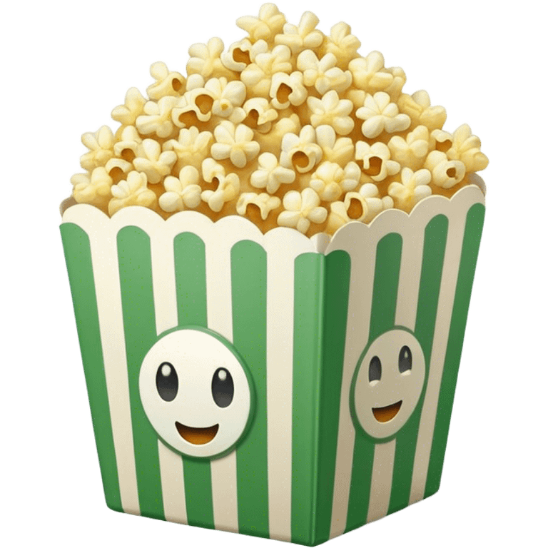 Popcorn in green box emoji