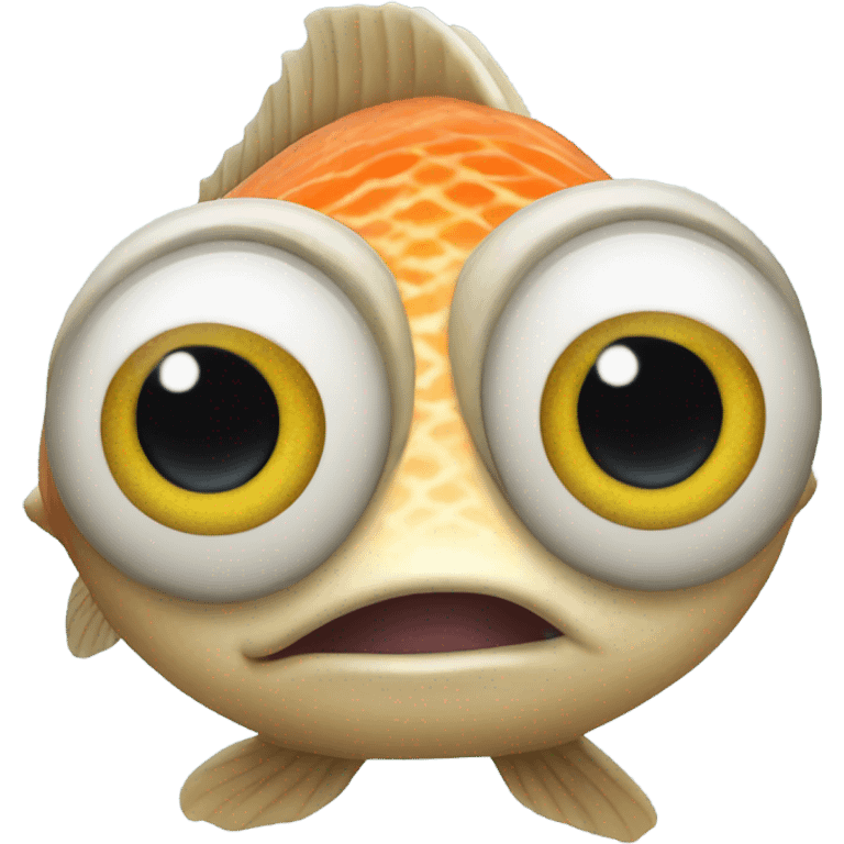 Fish with big eyes emoji