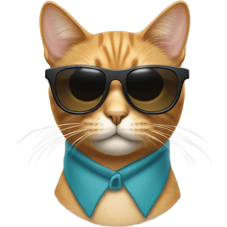 Cat with sunglasses emoji