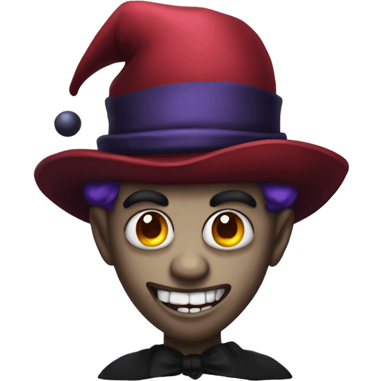 Vampire with a clown hat emoji