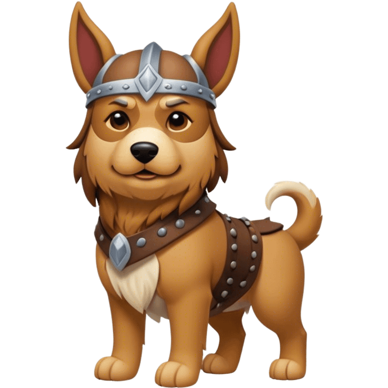 Viking dog in full height emoji