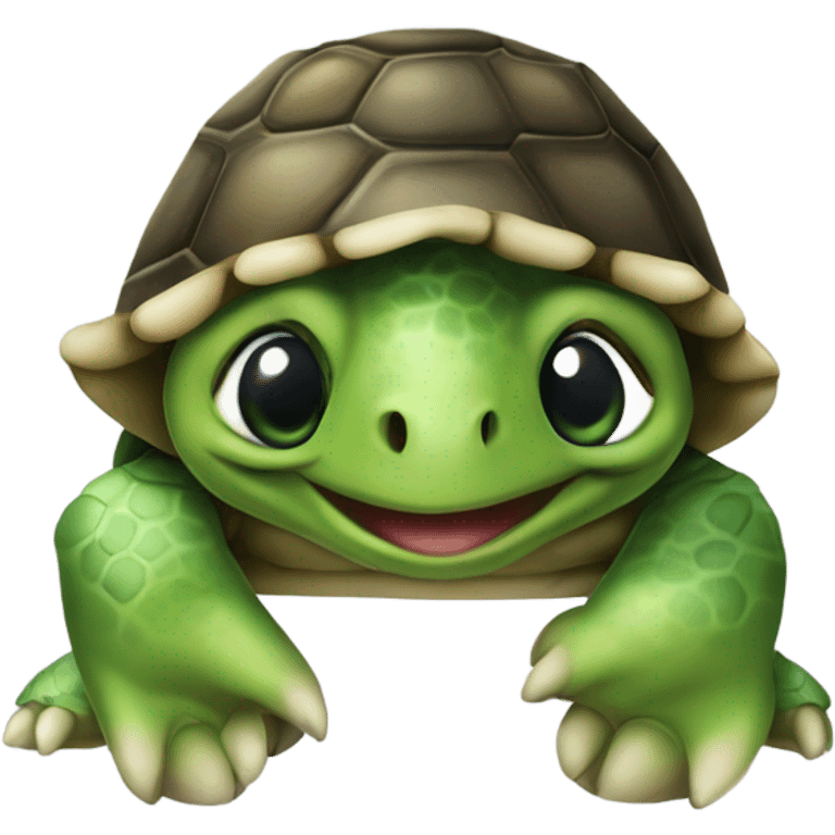 turtle wearing charli xcx merch emoji