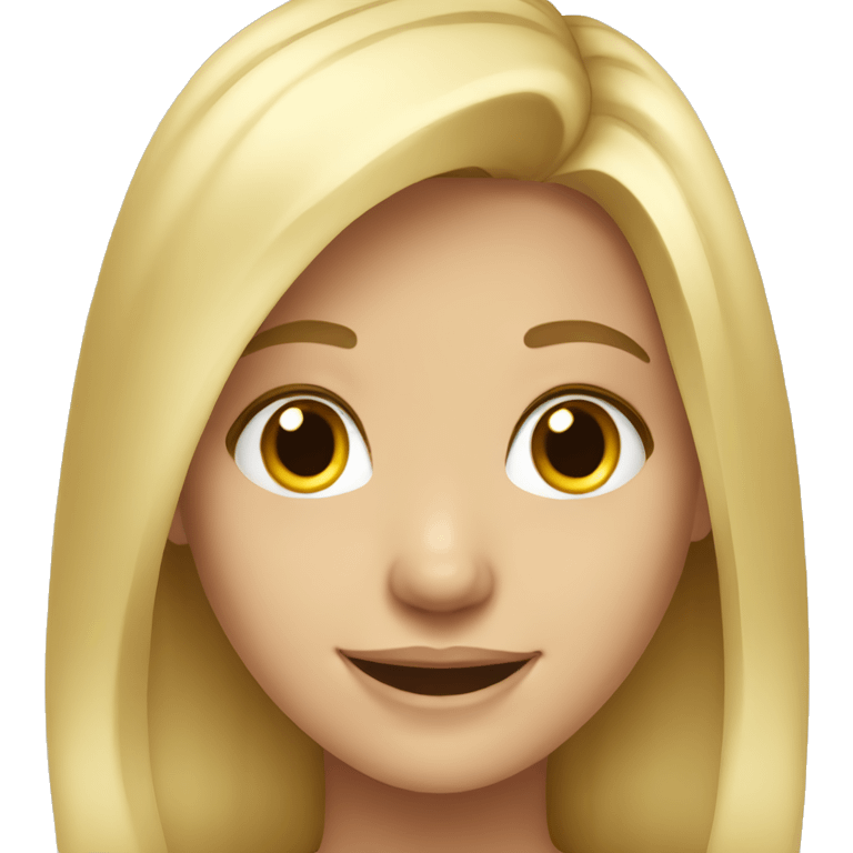 smiling blonde girl portrait emoji