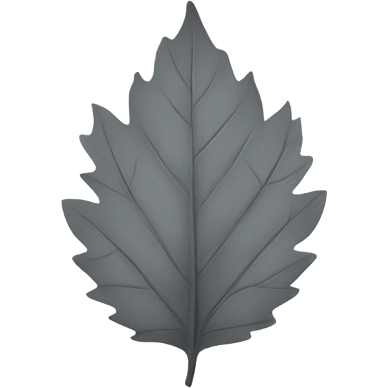 Grey leaf emoji