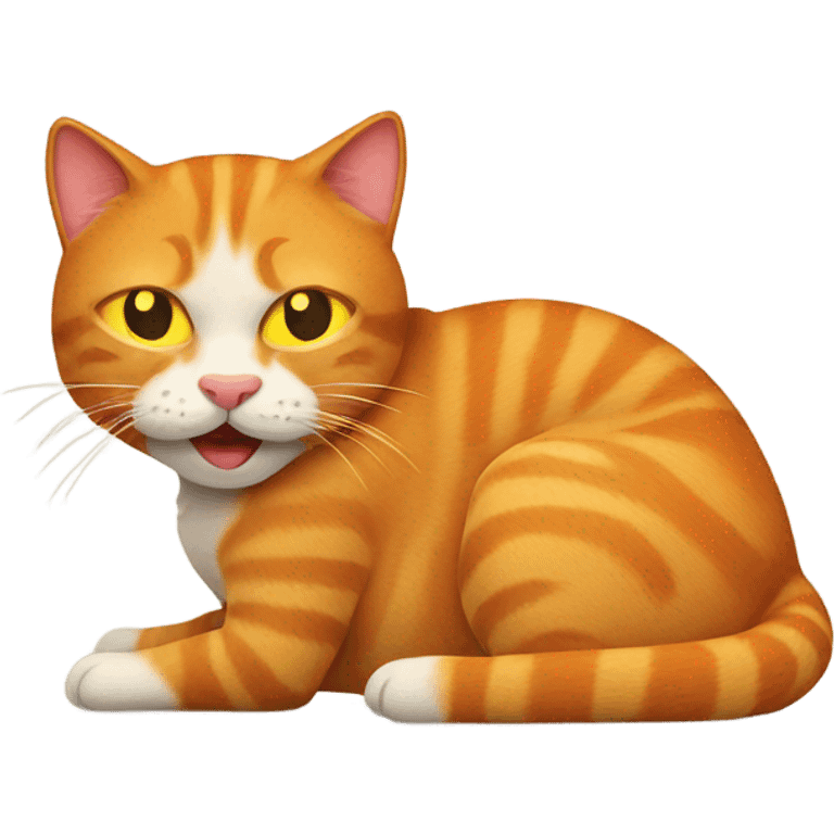 Drunk ginger cat emoji