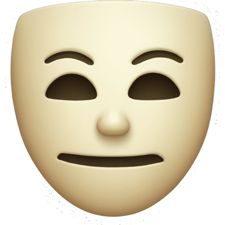 A mask of face happy then behind it is a sad face emoji