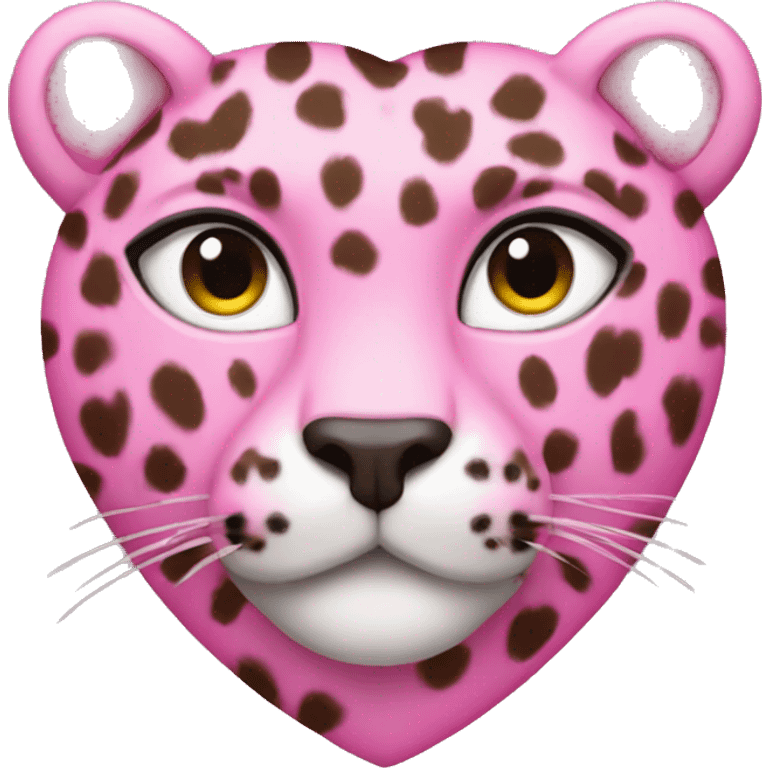 Pink heart leopard  emoji