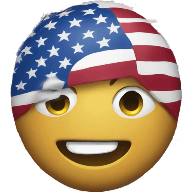 USA flag with character emoji