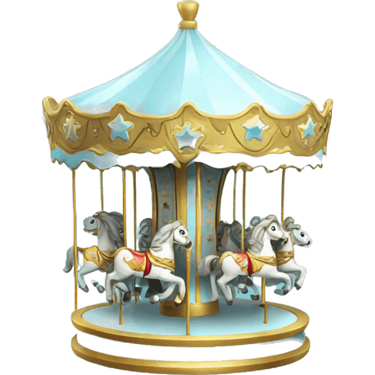 Light blue Christmas carousel emoji