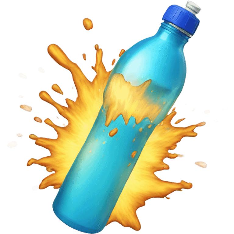 exploding water bottle emoji