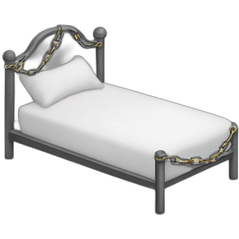 person-chains-body-bed emoji