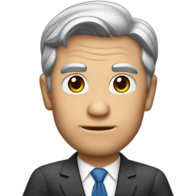 Jerome powell holding his palm up emoji