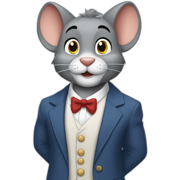 Tom and Jerry dressed up emoji