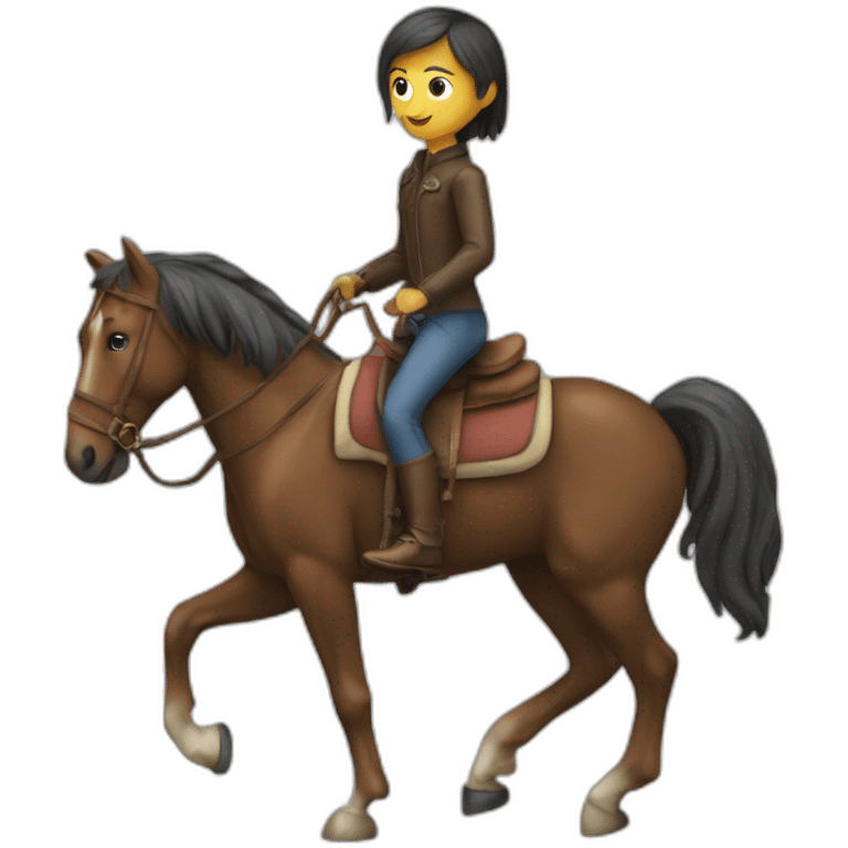 Humain sur un cheval emoji