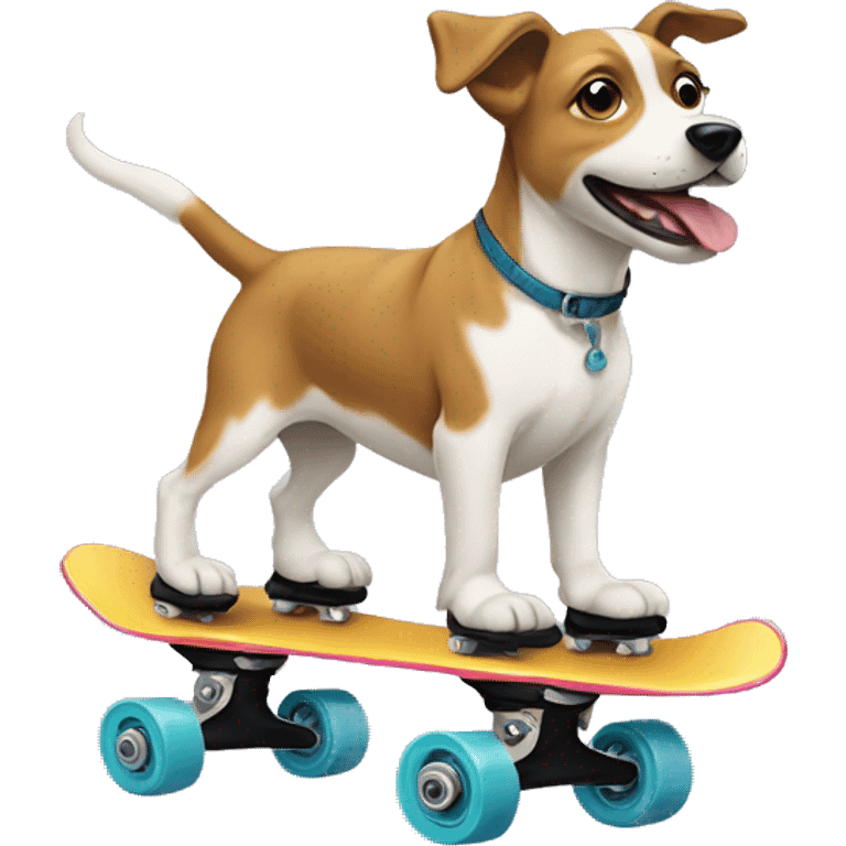 Dog on skates emoji