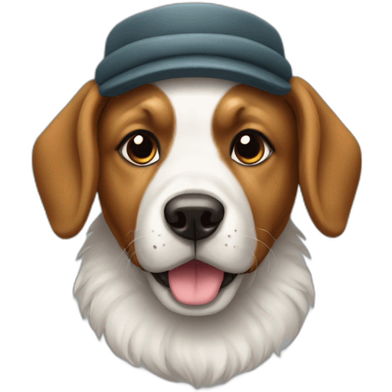 dog wearing Ushanka emoji