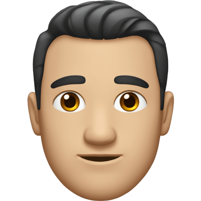 Hombre con cejas gruesas y arete negro en la oreja izquierda emoji