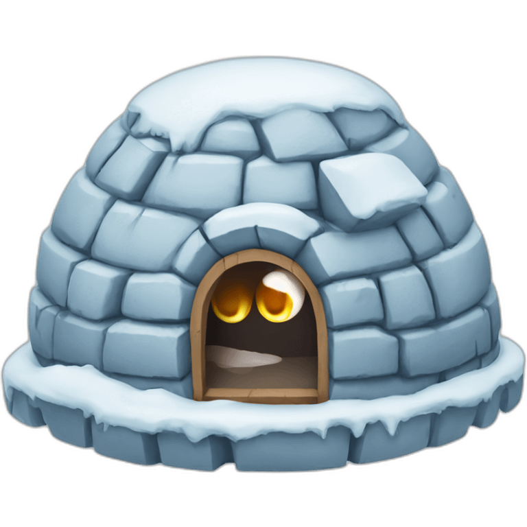 igloo with two eyes emoji