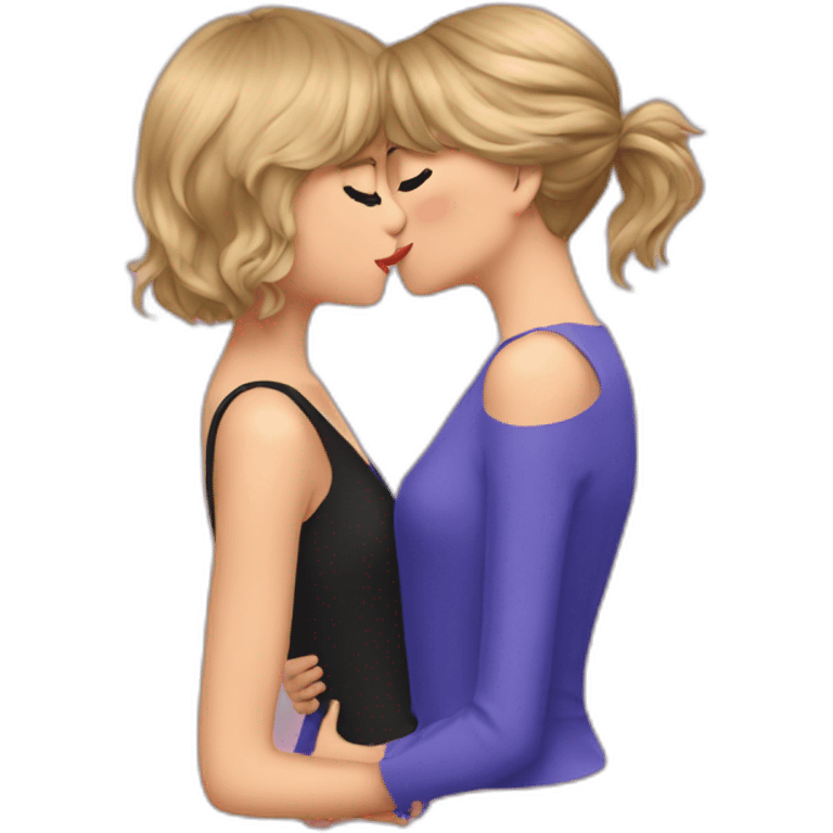 taylor swift and girl kissing, LGBTQ+ emoji