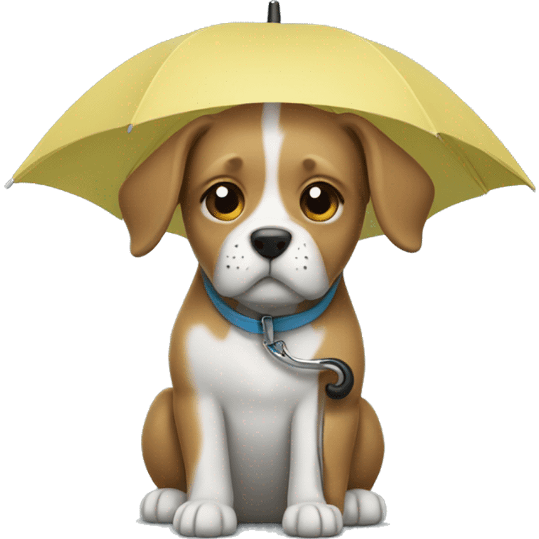 Dog with umbrella  emoji