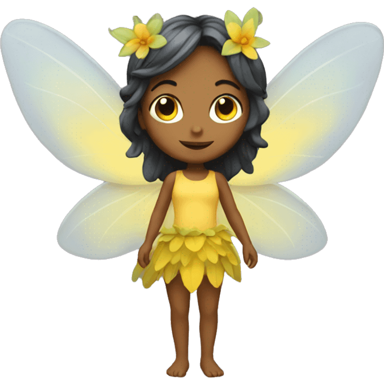 fairy with yellow wings  emoji