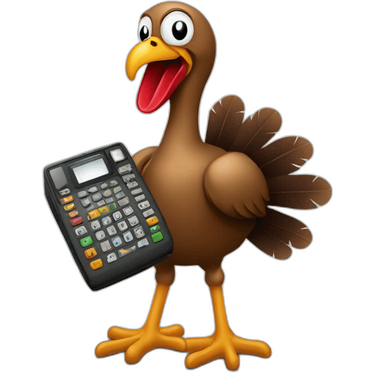 Imagine a turkey having a conversation with a vintage Avaya phone—infuse creativity into this unexpected encounter! emoji