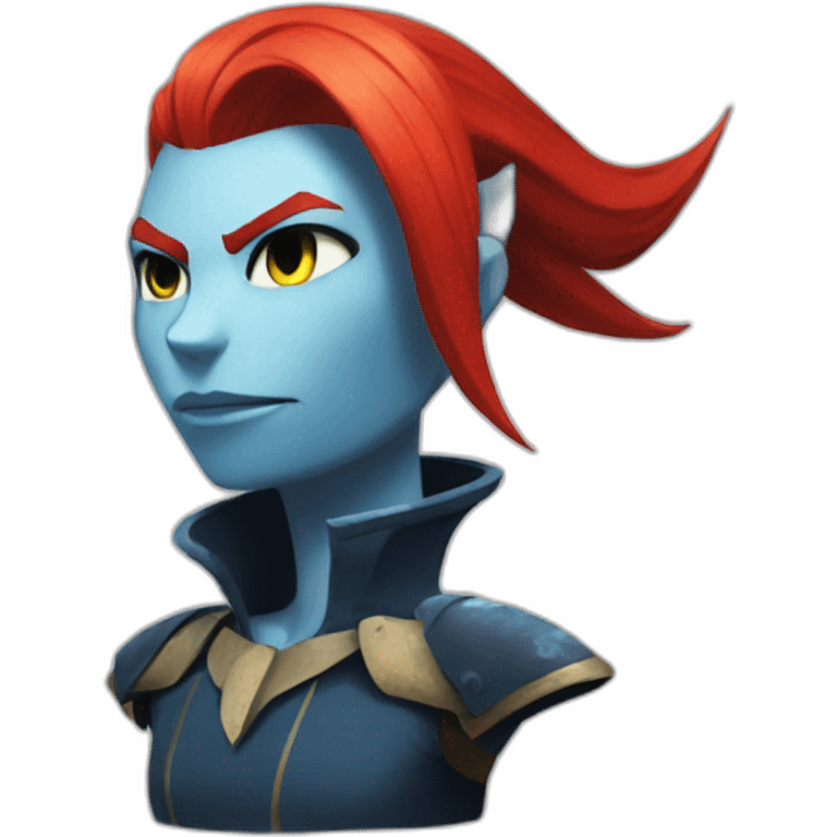 Undyne undertale emoji