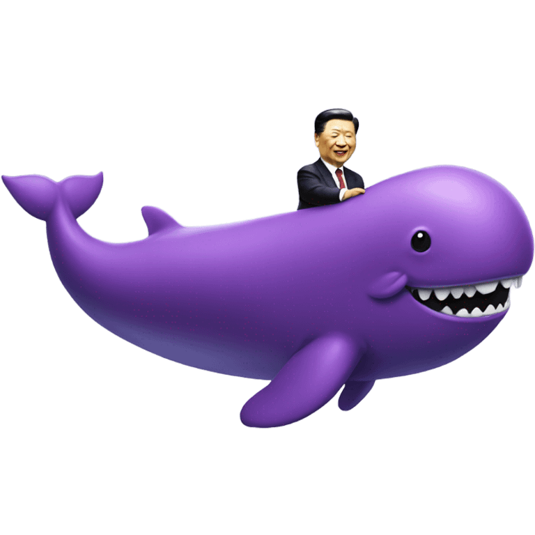 xi jinping riding purple whale emoji