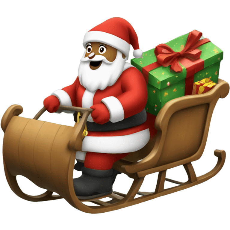 Santa bringing presents on a sleigh  emoji