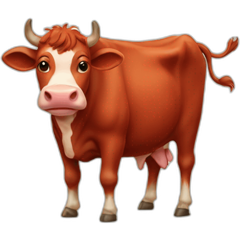 red cow emoji