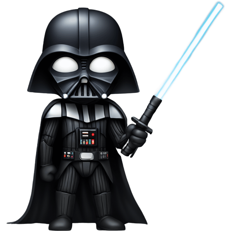 Realistic Darth Vader with a bo staff and a menacing look  emoji