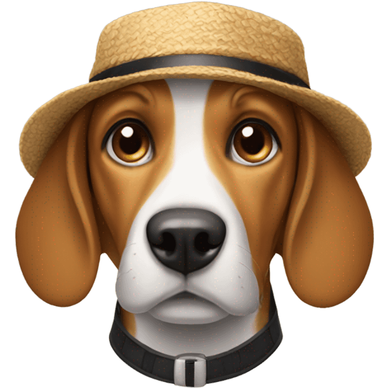 Beagle with hat  emoji