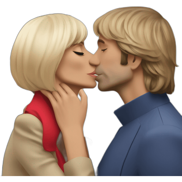 Emanuelle Macron Kiss Brigitte Macron emoji