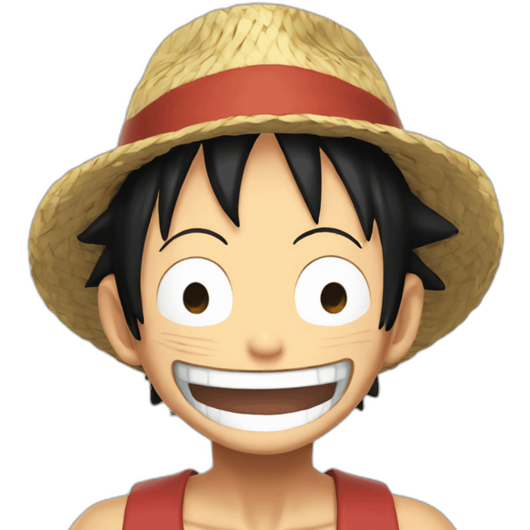 Luffy one piece laughing emoji