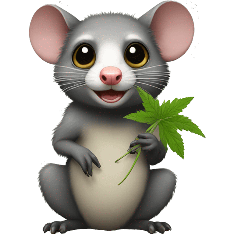 Weed possum emoji