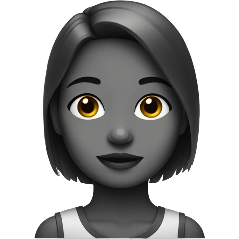 monochrome portrait of a girl emoji