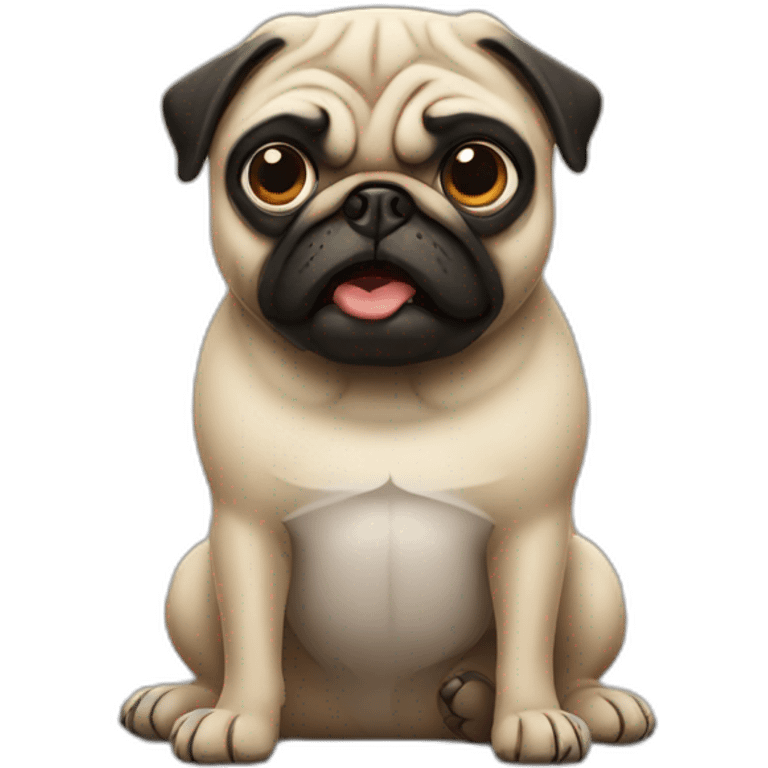 Angry pug emoji