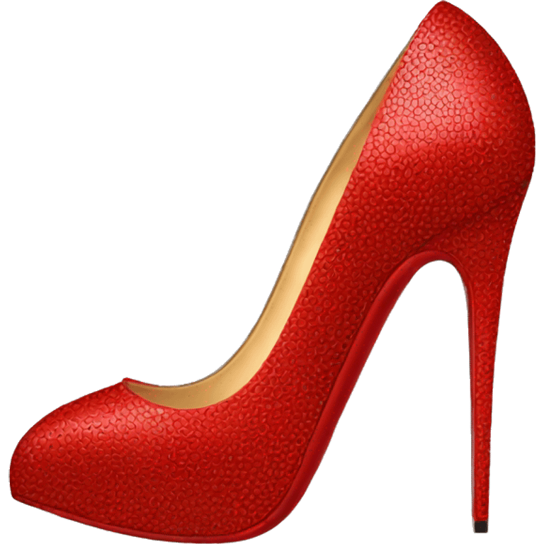 red bottom louboutin heel shoes emoji