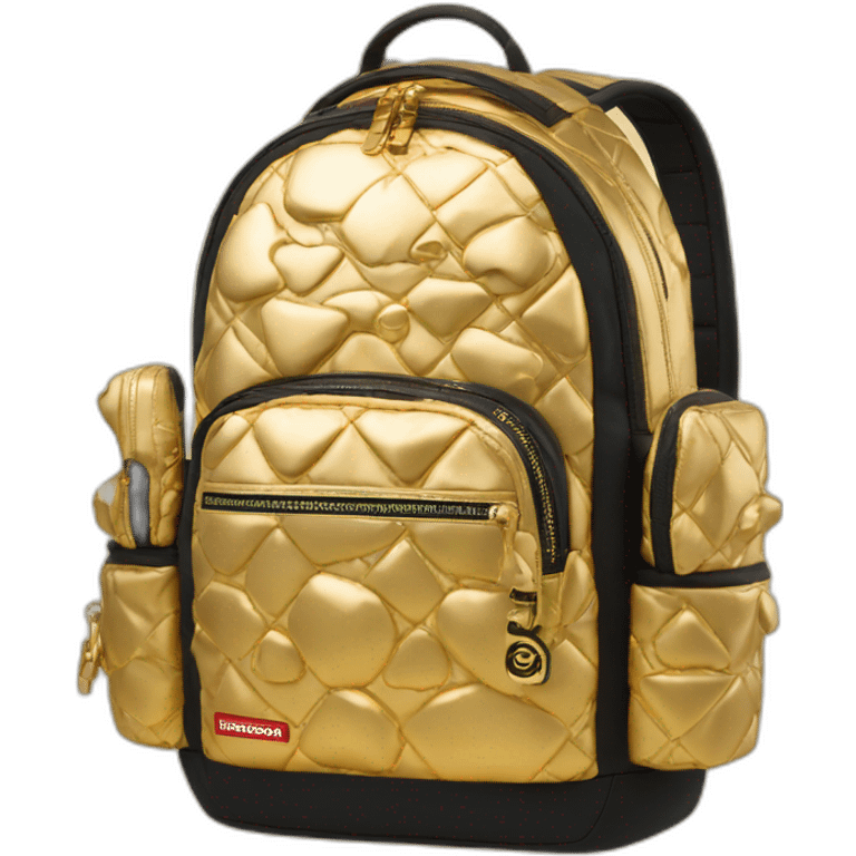 sprayground-golden-backpack emoji