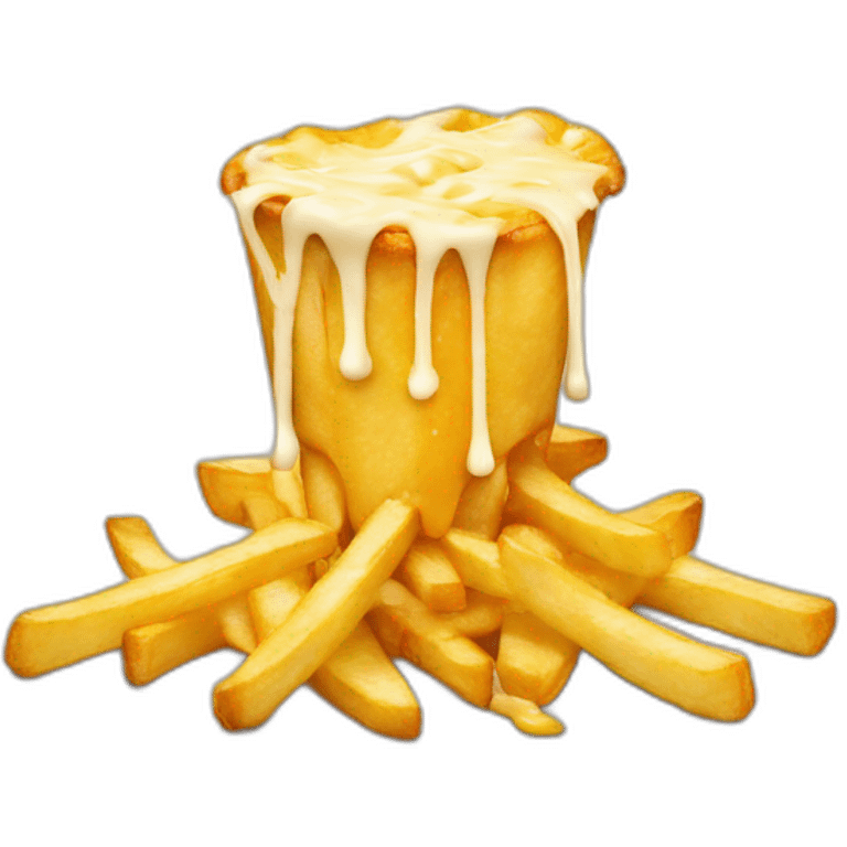 fries with melted cheese on top emoji