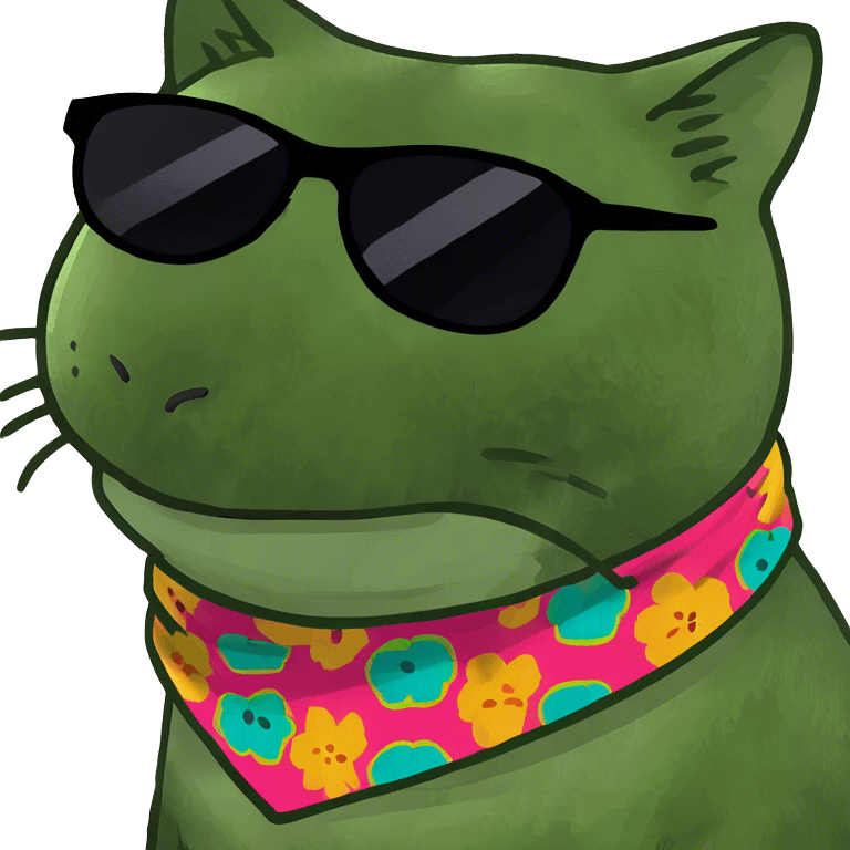 Cat with sunglasses emoji